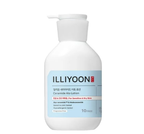 Illiyoon Ceramide Ato Lotion - Soy-Ceramide™ & Madecassoside for Sensitive & Dry Skin Intensive Hydration (350ML)