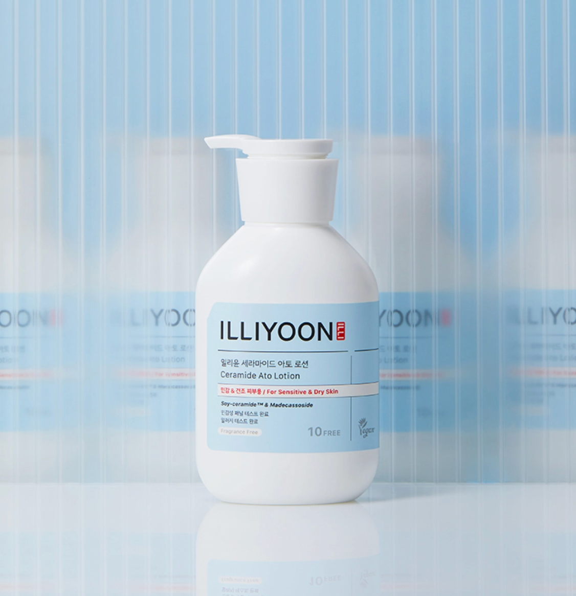 Illiyoon Ceramide Ato Lotion - Soy-Ceramide™ & Madecassoside for Sensitive & Dry Skin Intensive Hydration (350ML)