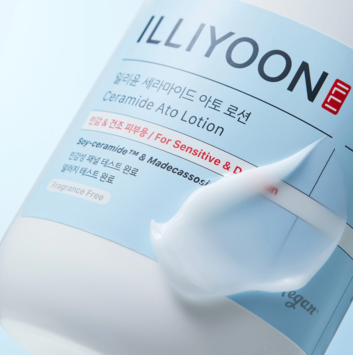 Illiyoon Ceramide Ato Lotion - Soy-Ceramide™ & Madecassoside for Sensitive & Dry Skin Intensive Hydration (350ML)