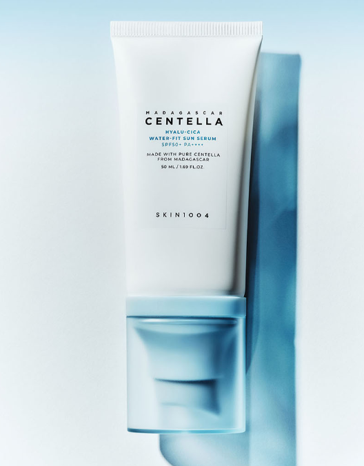(SKIN1004) Madagascar Centella Hyalu-Cica Water-Fit Sun Serum - SPF 50+ PA++++ Hydrating, Dewy Finish & Soothing Sun Protection (50Ml)