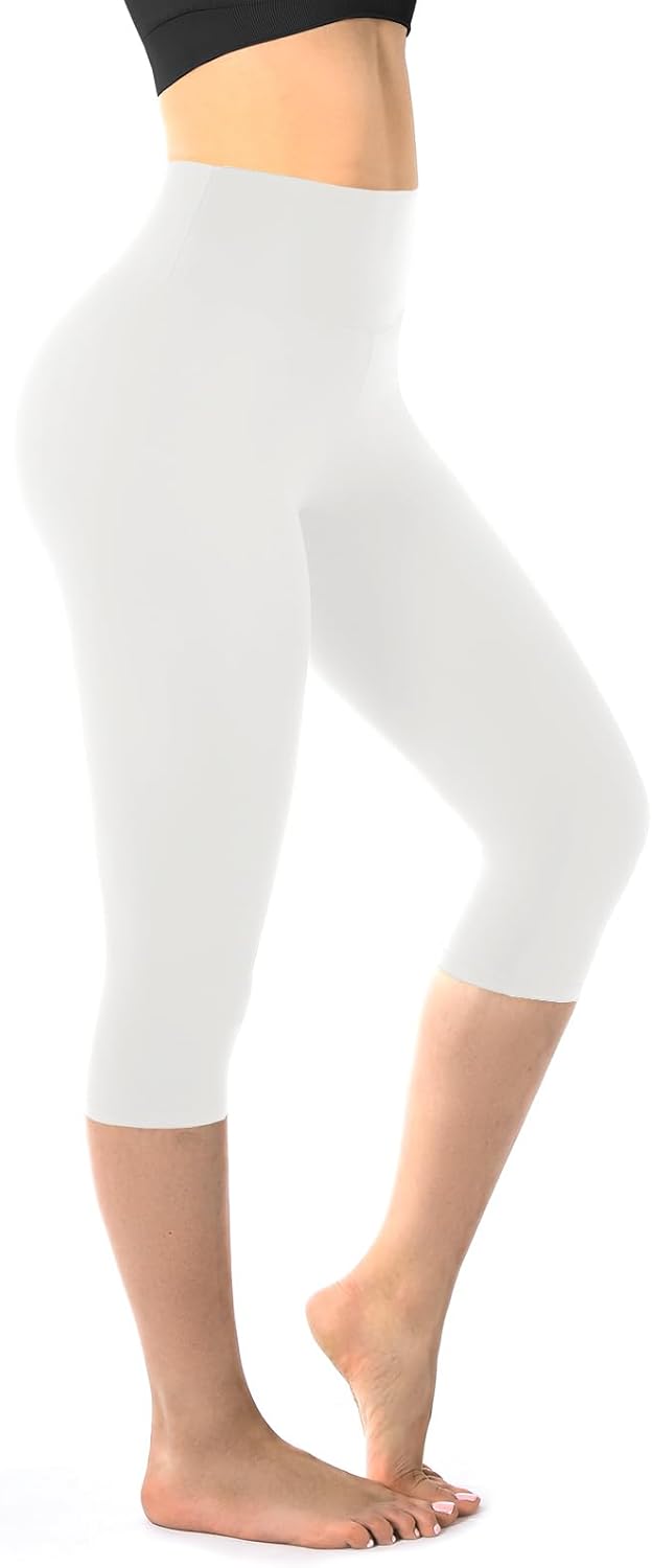 Women's Buttery Soft Capri Leggings | High Waisted Yoga & Gym Pants