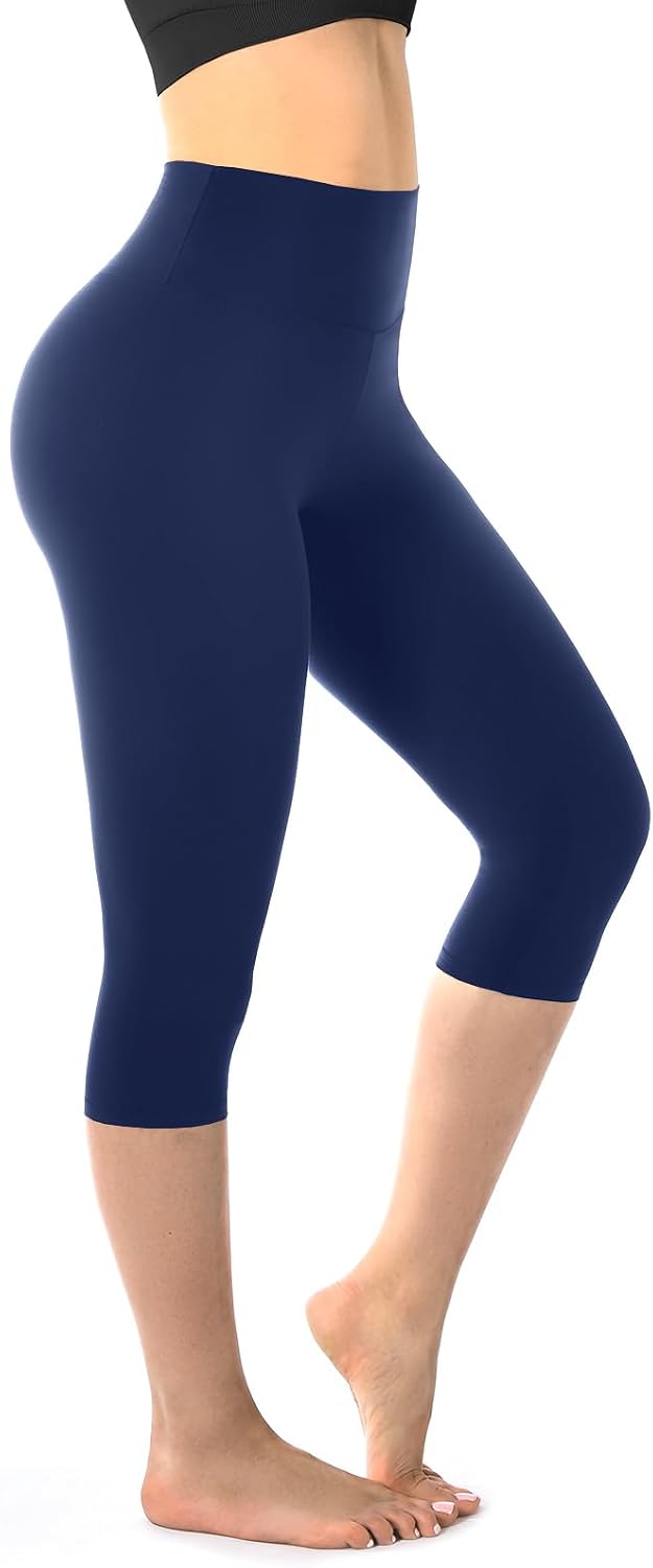 Women's Buttery Soft Capri Leggings | High Waisted Yoga & Gym Pants