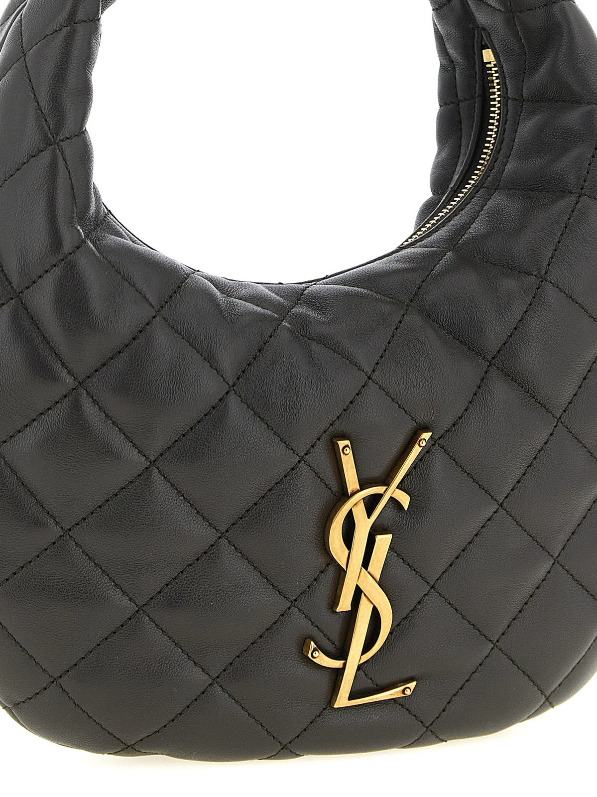 Saint Laurent Brown Lamb Leather Handbag