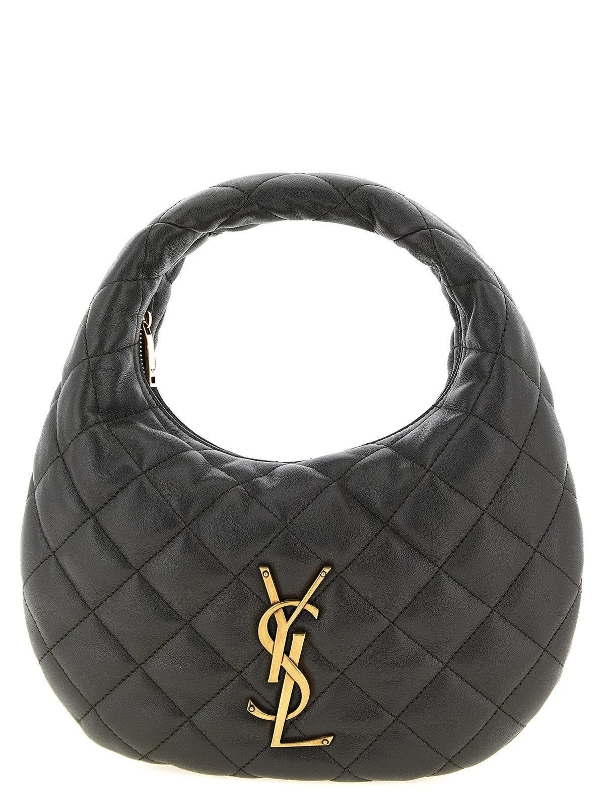 Saint Laurent Brown Lamb Leather Handbag