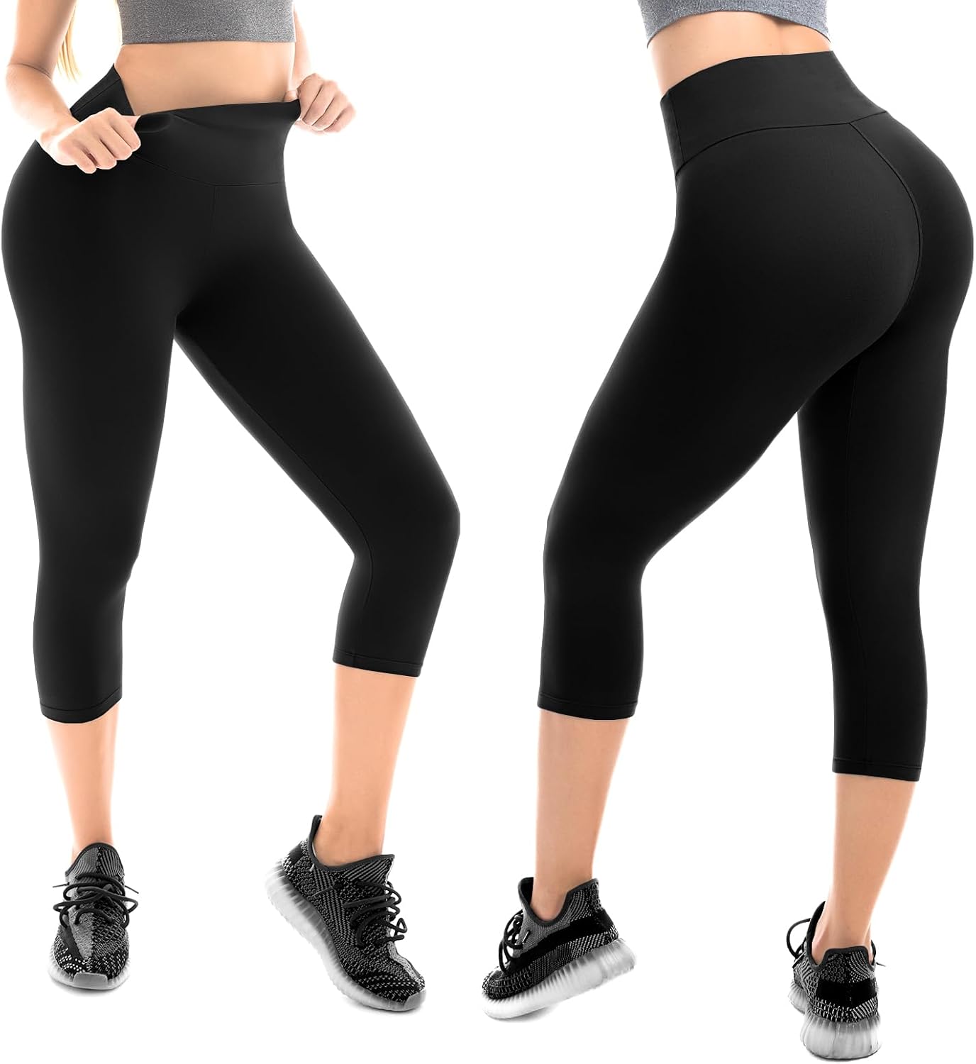 Women's Buttery Soft Capri Leggings | High Waisted Yoga & Gym Pants