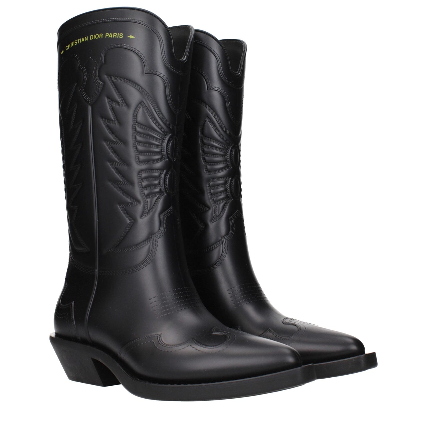 Christian Dior Black Cotton Boots