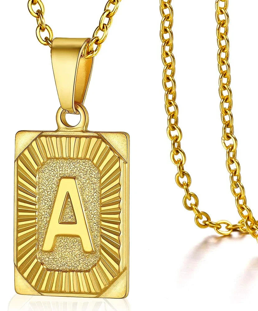 Initial Pendant Necklace for Men/Women