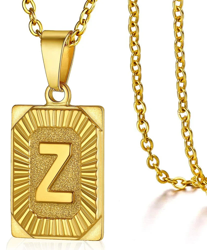 Initial Pendant Necklace for Men/Women