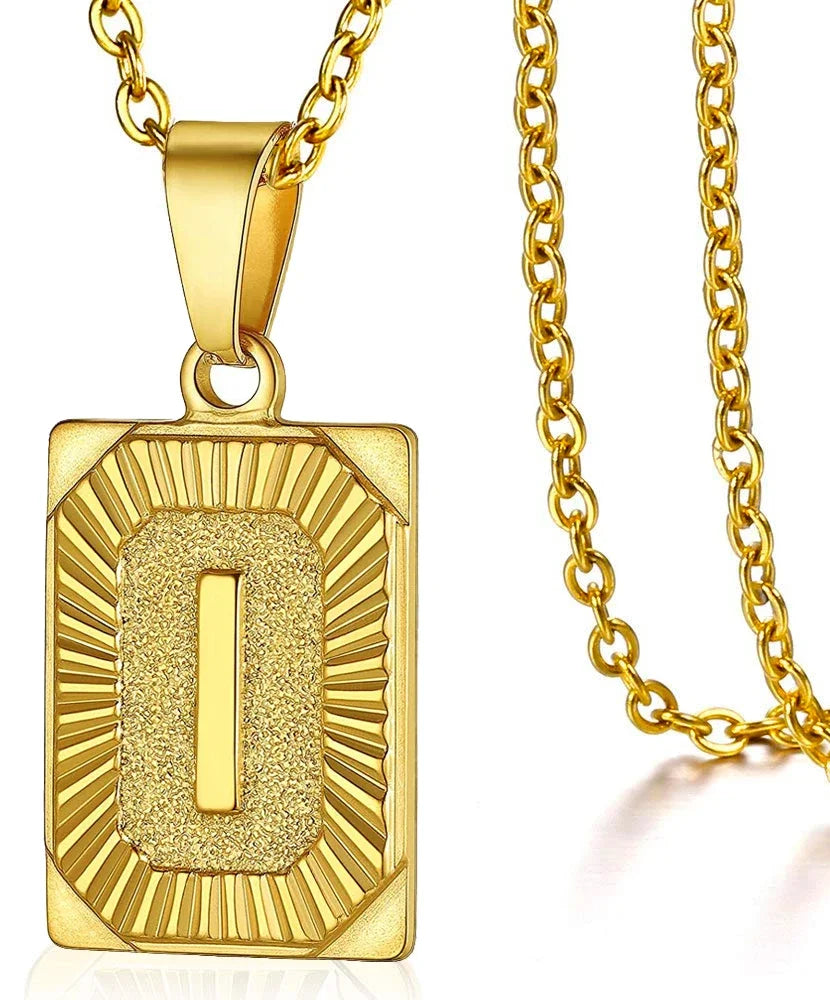 Initial Pendant Necklace for Men/Women