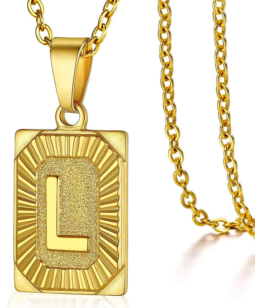 Initial Pendant Necklace for Men/Women