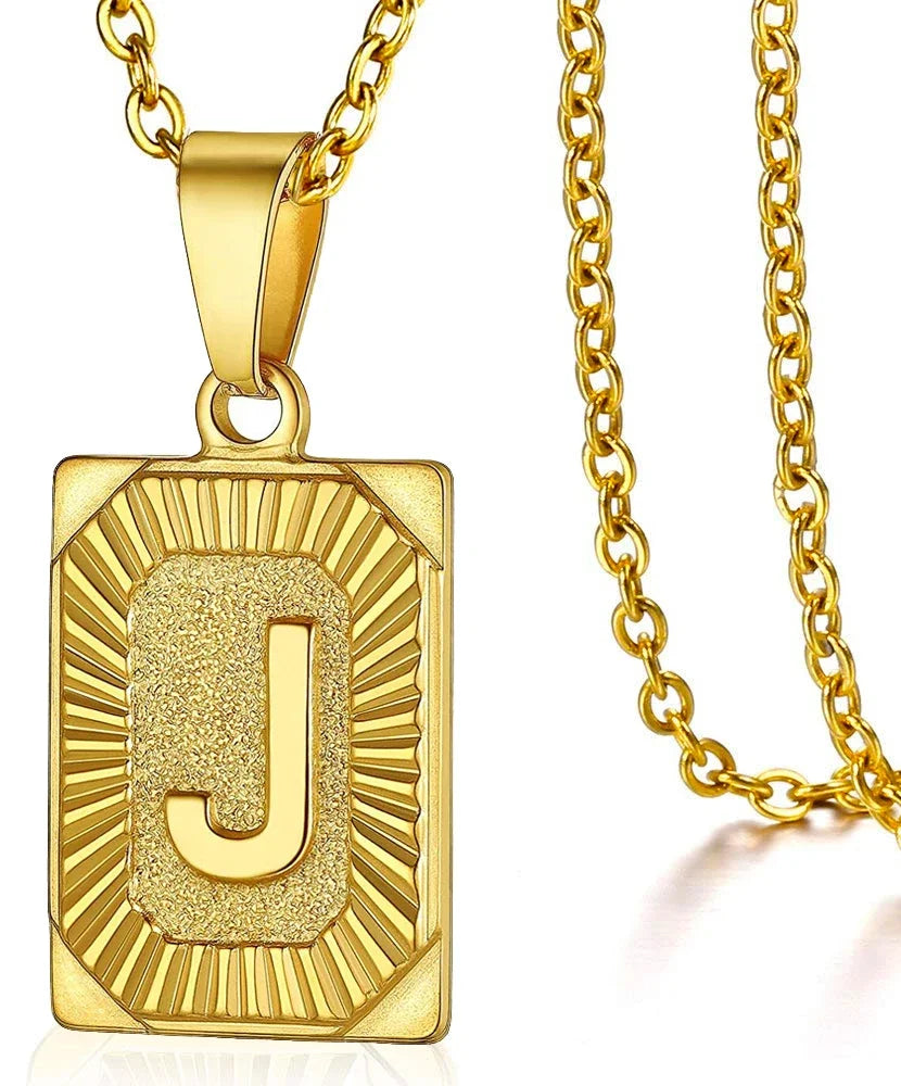 Initial Pendant Necklace for Men/Women