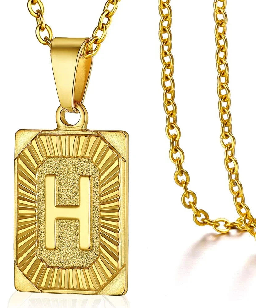 Initial Pendant Necklace for Men/Women