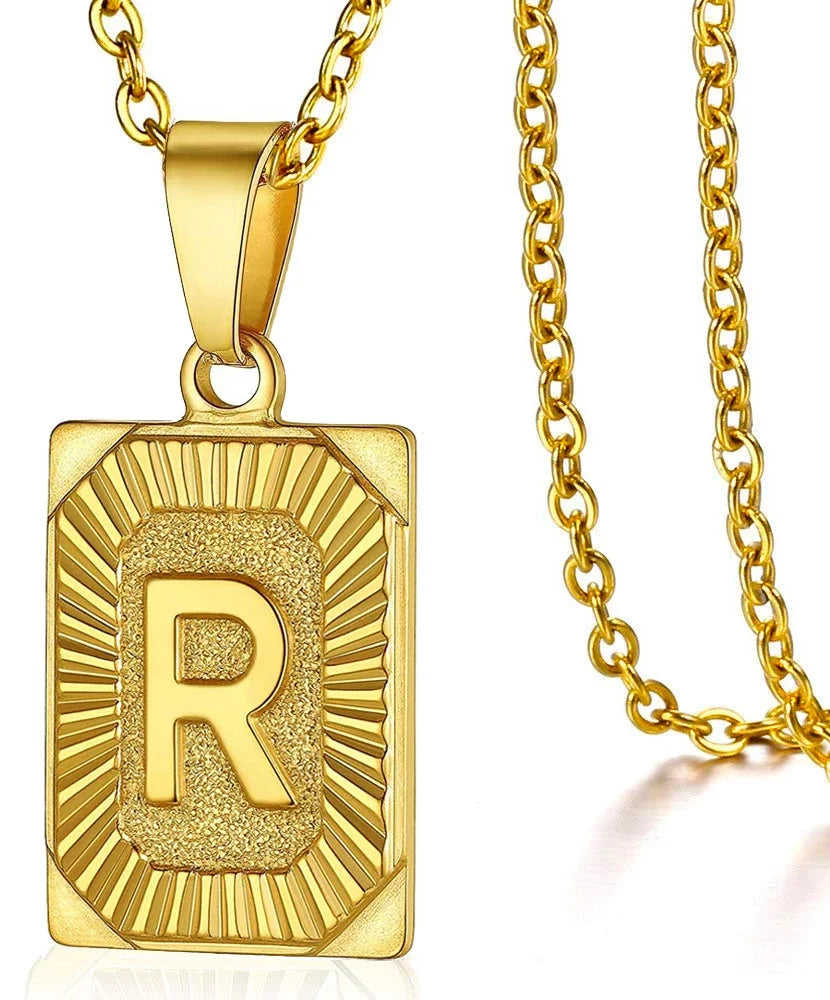 Initial Pendant Necklace for Men/Women