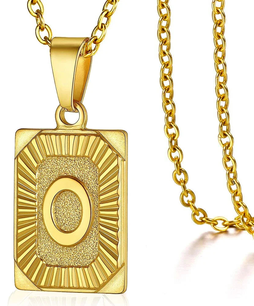 Initial Pendant Necklace for Men/Women