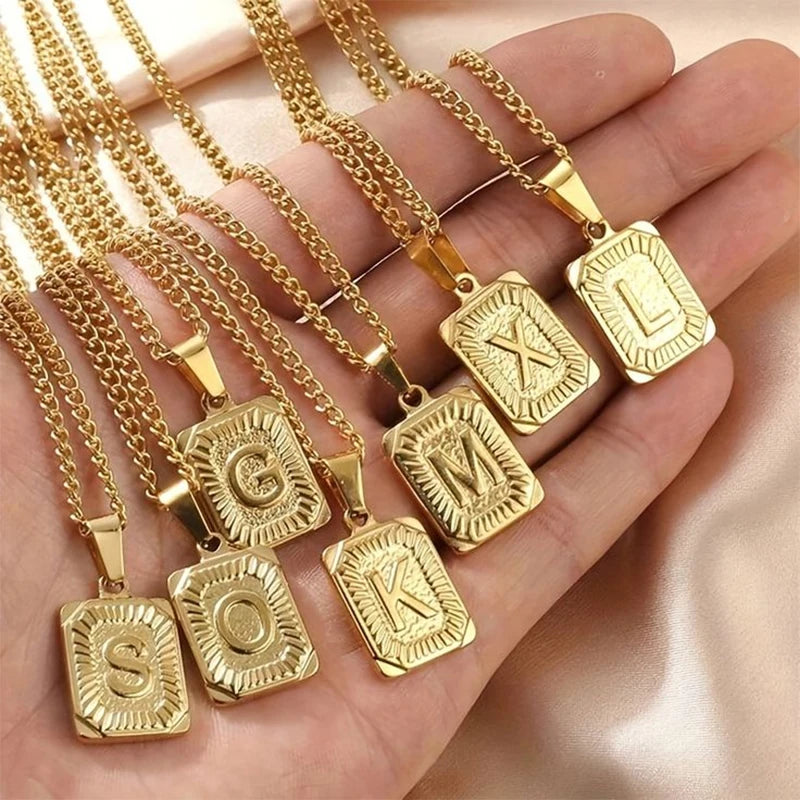 Initial Pendant Necklace for Men/Women