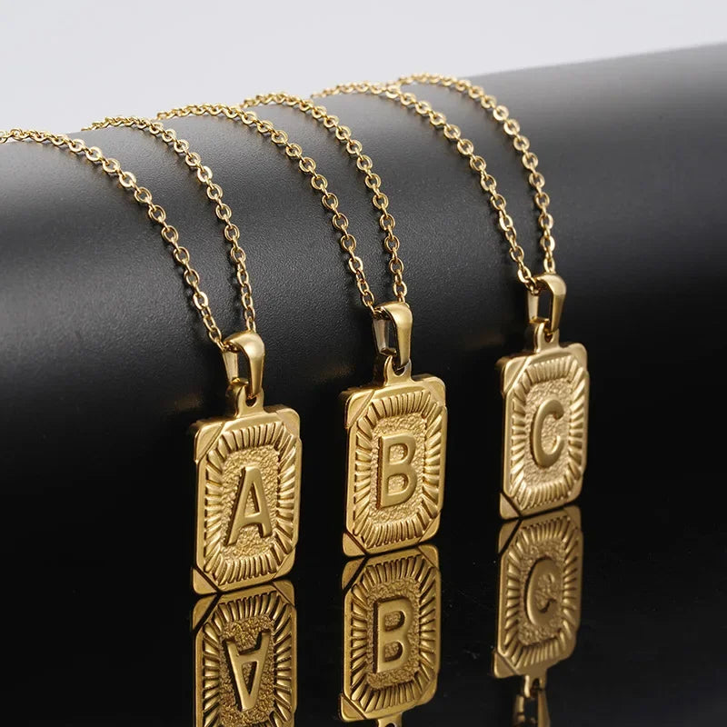 Initial Pendant Necklace for Men/Women