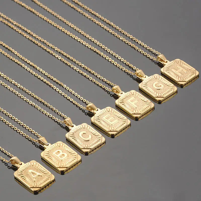 Initial Pendant Necklace for Men/Women